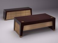 Blatimore Modern Executive Desk and Credenza