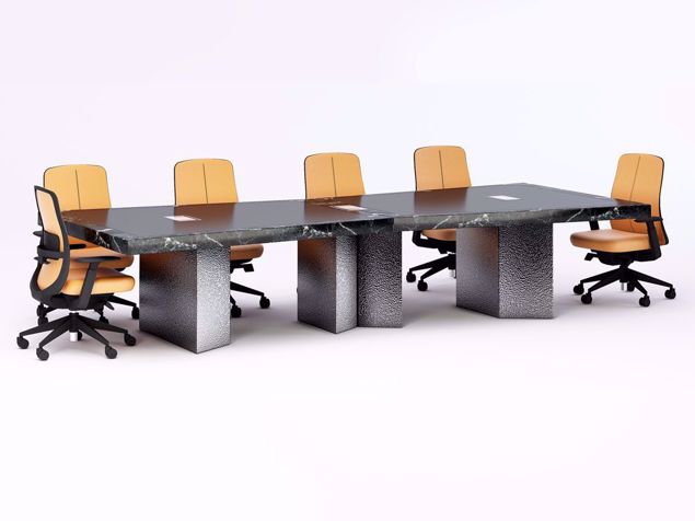 Product image of the Luna modern conference room table.